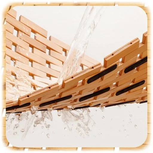 Mata bambusowa dywanik łazienkowy antypoślizgowy 80 x 50 cm