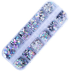 Holo ozdoby do paznokci - mix 12 wzorów