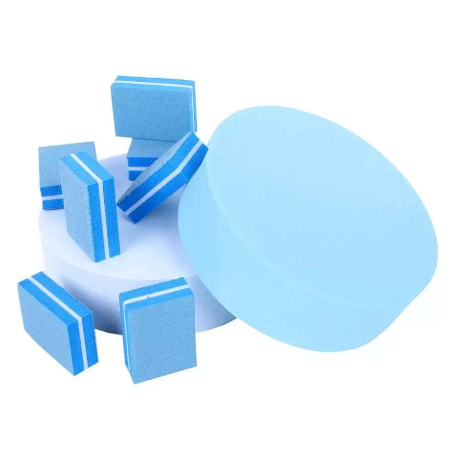 50x Mini Blok Polerski Kostka 100/180 buffer niebieski