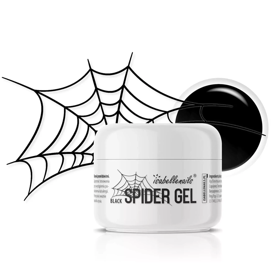 Spider gel żel do zdobień black isabellenails 5 g