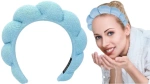 Kosmetyczna opaska do włosów chmurka niebieska