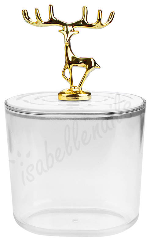 Organizer na waciki kosmetyczne jeleń - jeleń złoty