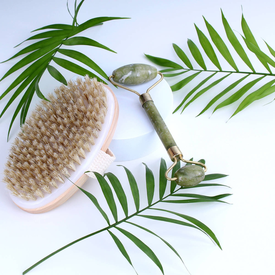 Szczotka naturalna do masażu na sucho