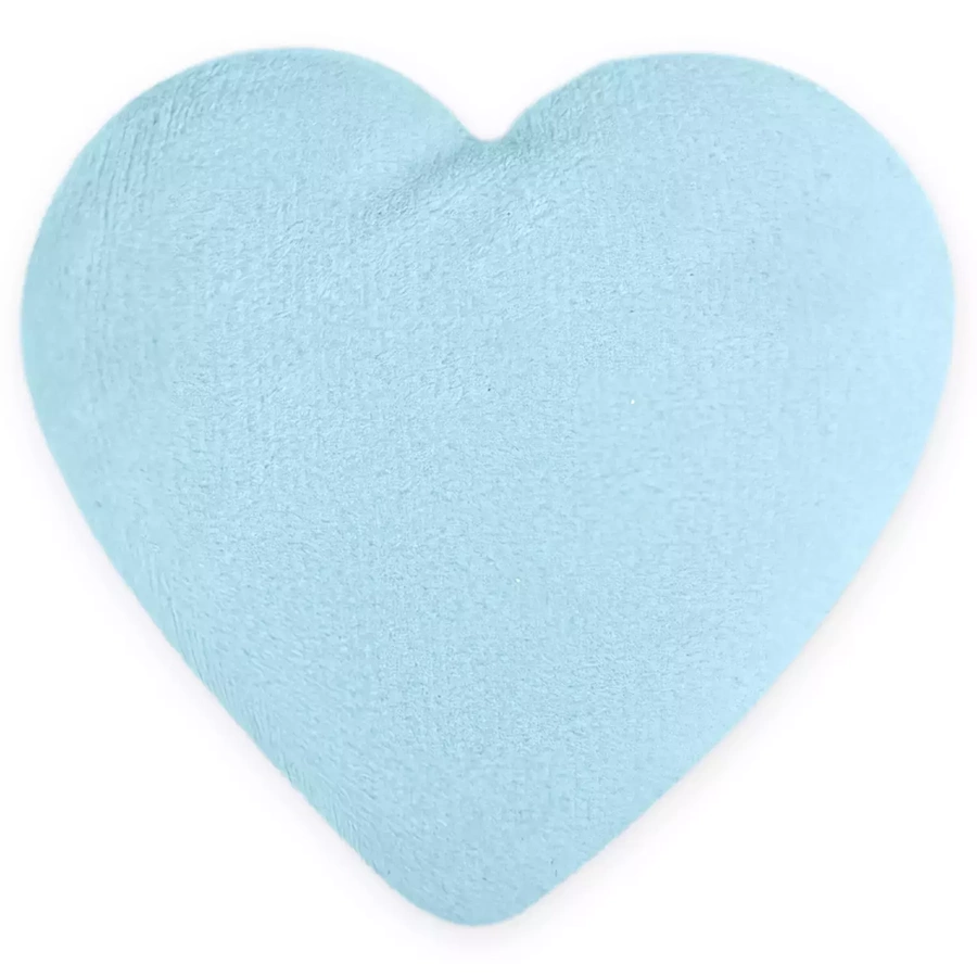 Puszek do pudru sypkiego puff welurowy serce blue