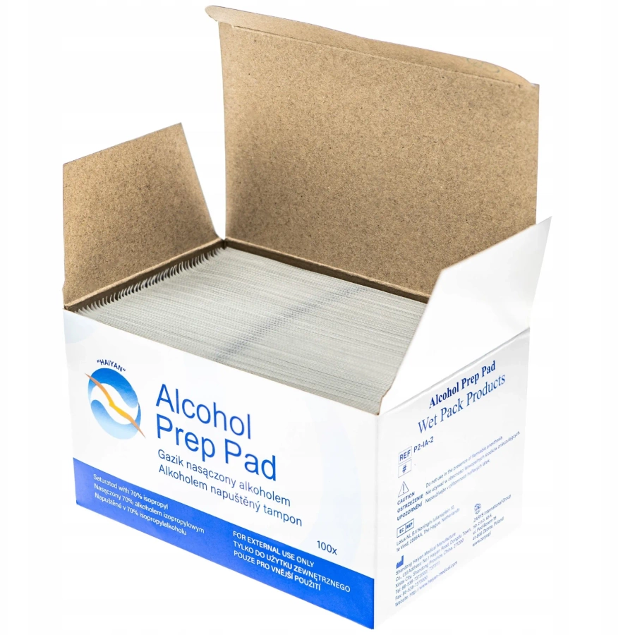 Gaziki odkażające nasączone alkoholem 100 szt.