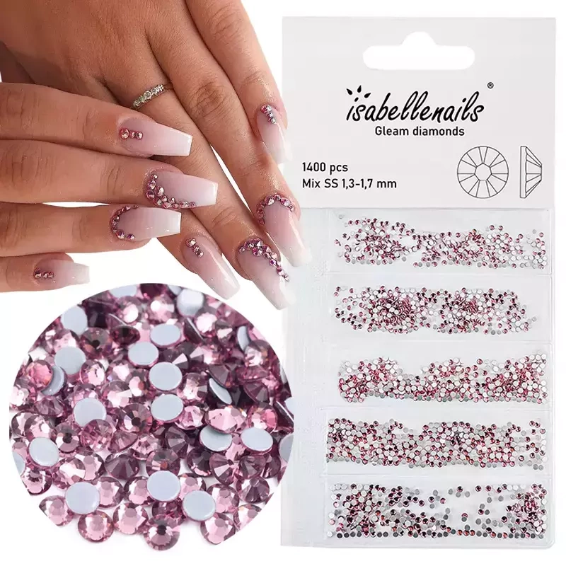 Cyrkonie 023 Rose 1400 szt mix