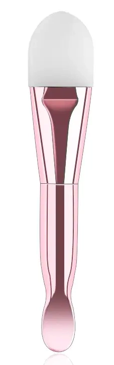 Pędzel silikonowy do nakładania maseczki na twarz, różowy