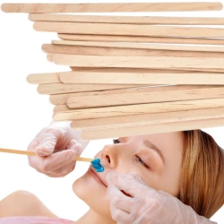 Szpatułki drewniane do depilacji wąskie 100 szt 140x6 mm