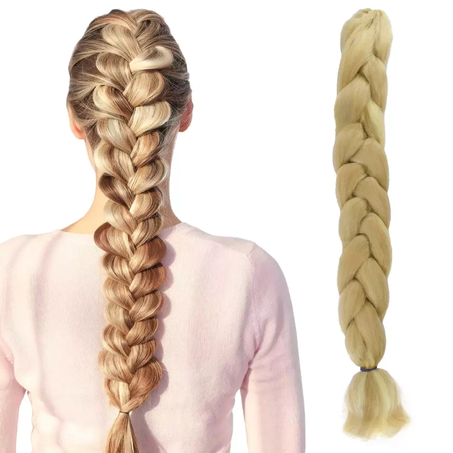 Włosy syntetyczne do warkoczyków blond