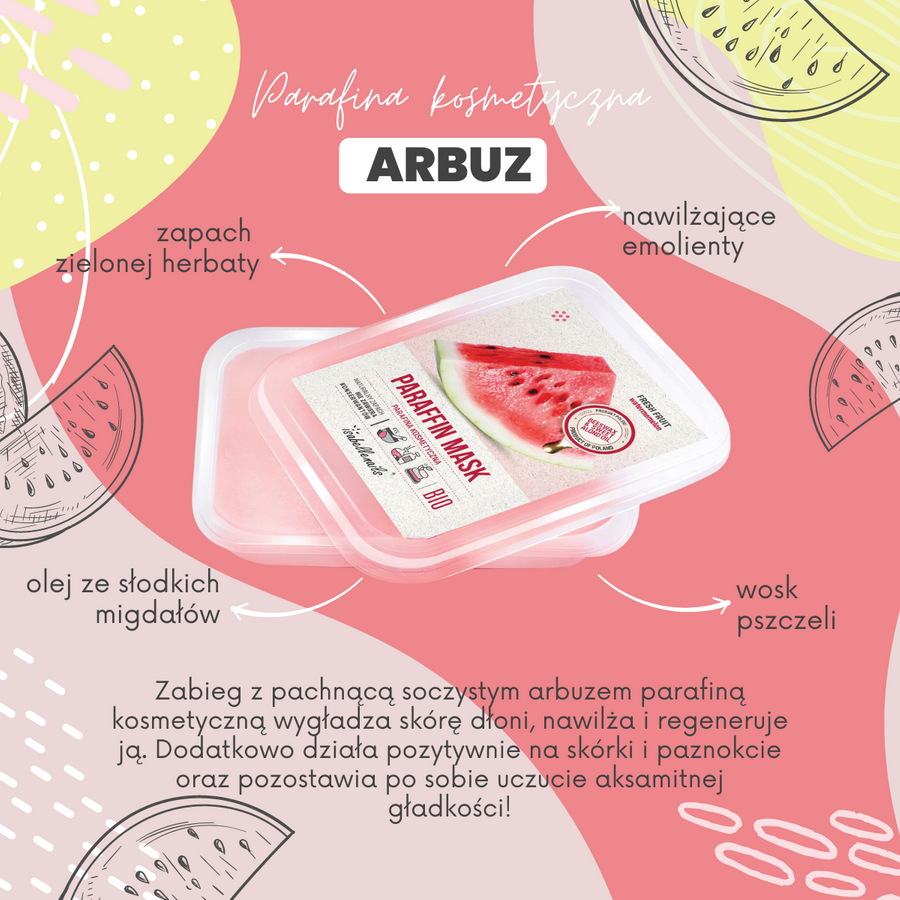 Zestaw 30x parafina kosmetyczna isabellenails arbuz 500 ml