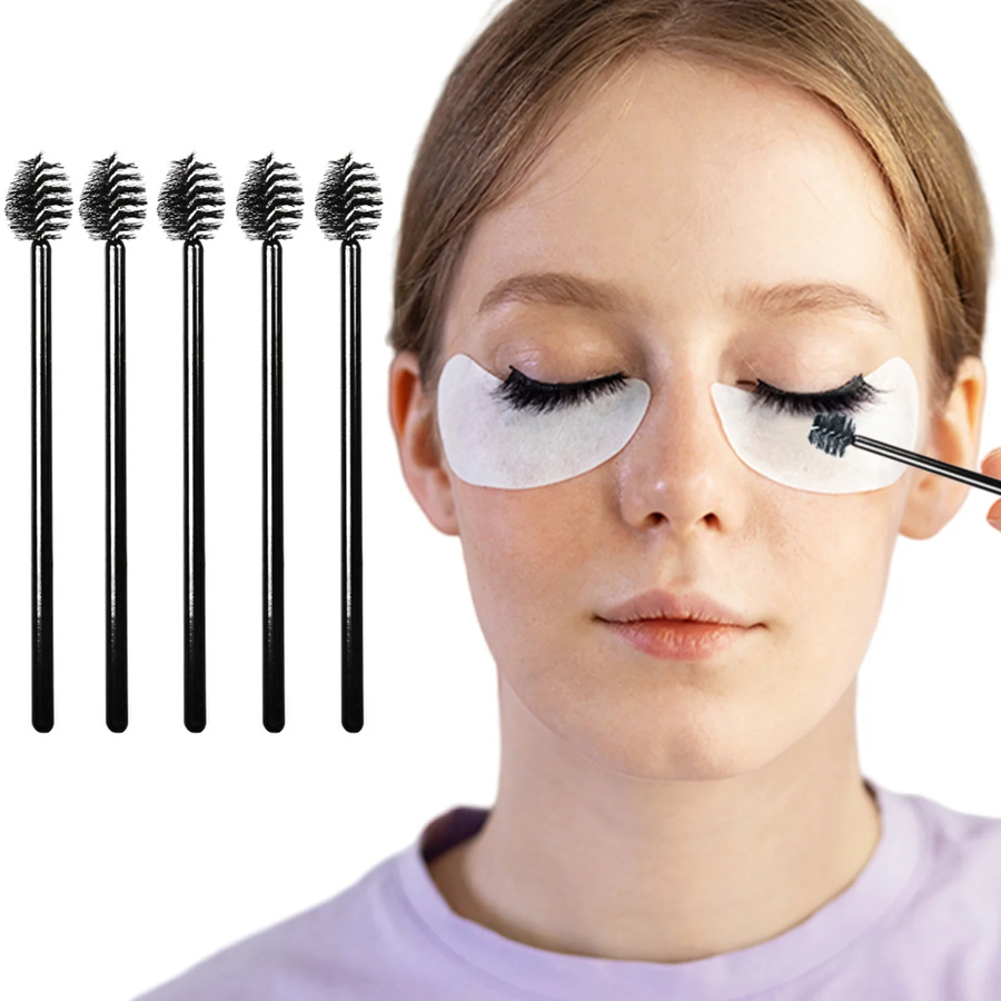 Szczoteczka do rzęs i brwi okrągła 5 sztuk