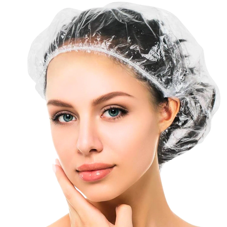 Jednorazowy czepek foliowy na włosy 100 sztuk