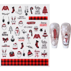 Naklejki na paznokcie samoprzylepne motyw świąteczny