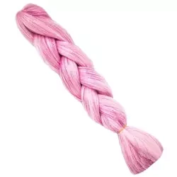 Różowe włosy syntetyczne do warkoczyków błyszczące