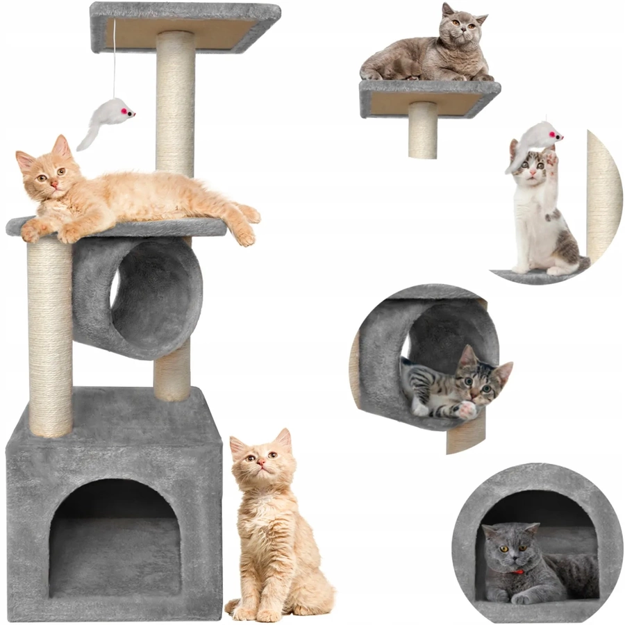 Drapak dla kota drzewko 91 cm – 5 poziomów, domek i legowisko