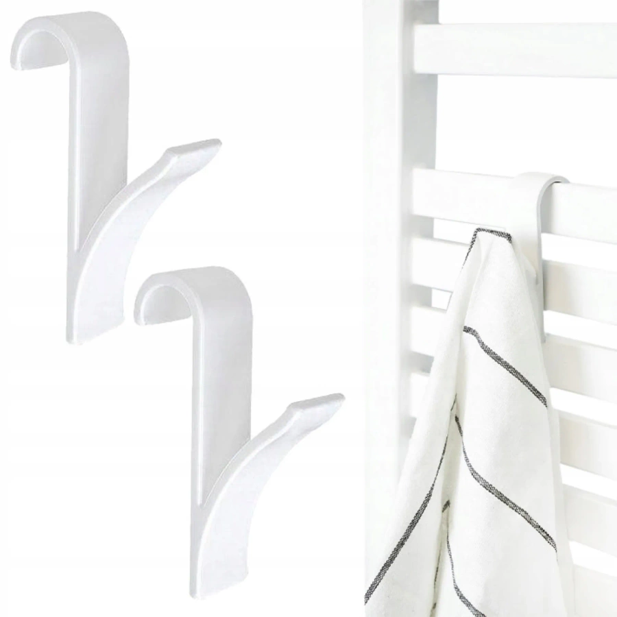 Wieszak na ręczniki biały 2 szt