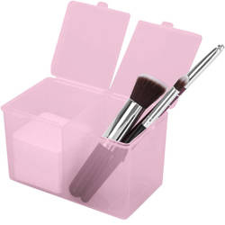 Organizer pojemnik na kosmetyki zamykany różowy