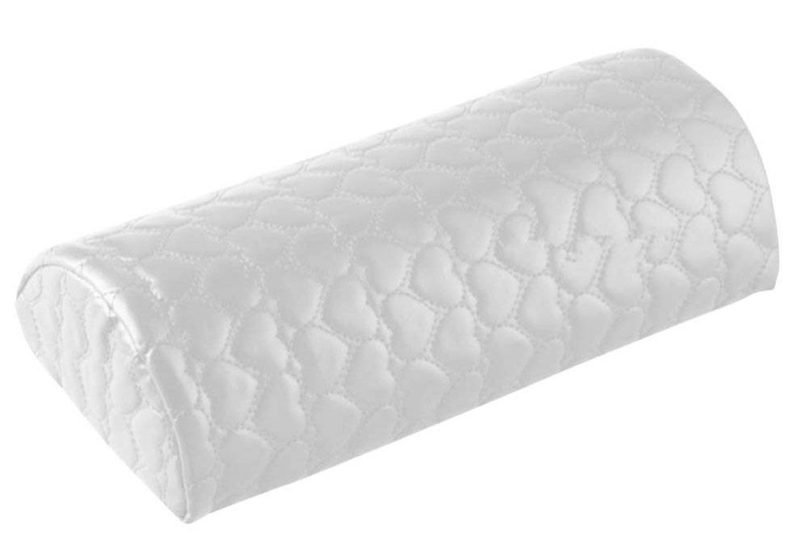 Poduszka pod dłoń do manicure serca biała