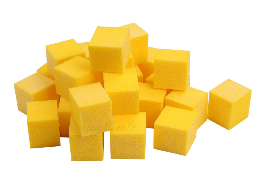 25x mini blok polerski kostka 100/100 żółty