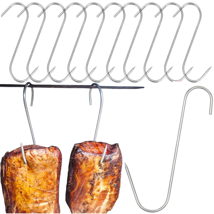 Haki wędzarnicze do wędlin stalowe 15 szt