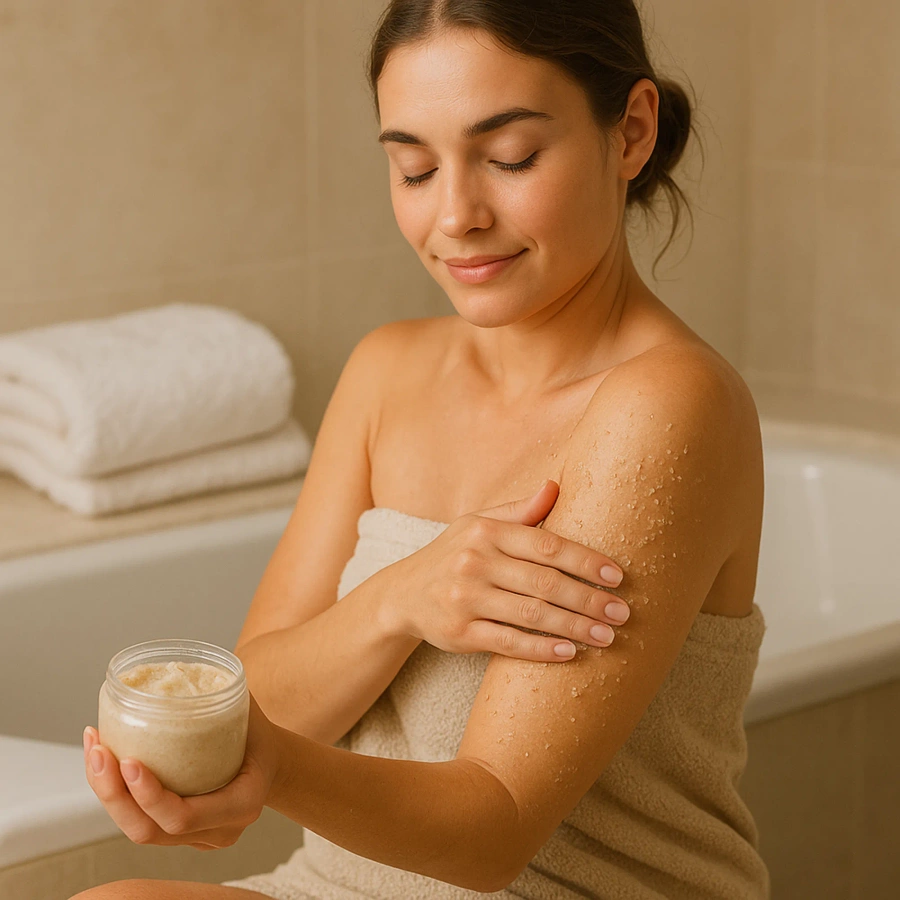 Peeling cukrowy gruboziarnisty do ciała o zapachu pierniczkowym 250 ml