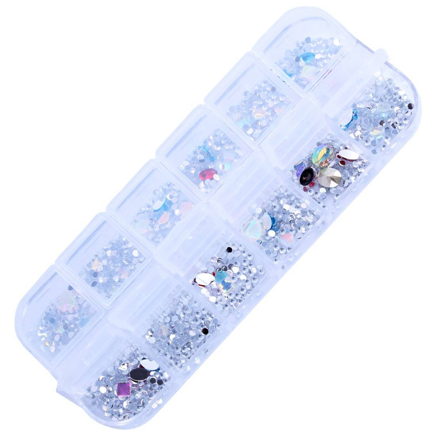 Holo ozdoby do paznokci - mix 12 wzorów