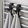 Wieszak na ręczniki czarny 2 szt