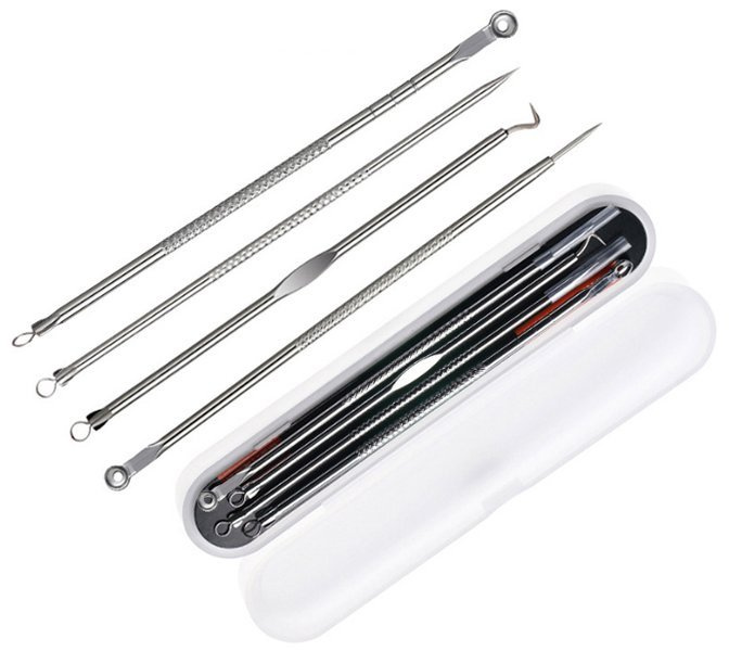 Zestaw łyżeczki UNNY usuwanie zaskórników wągrów