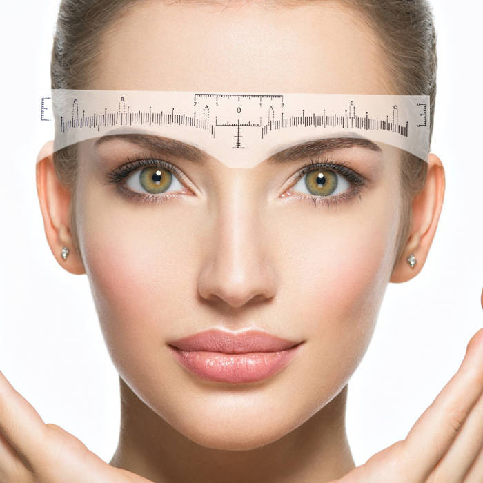 Miarka linijka do geometrii brwi 10 sztuk