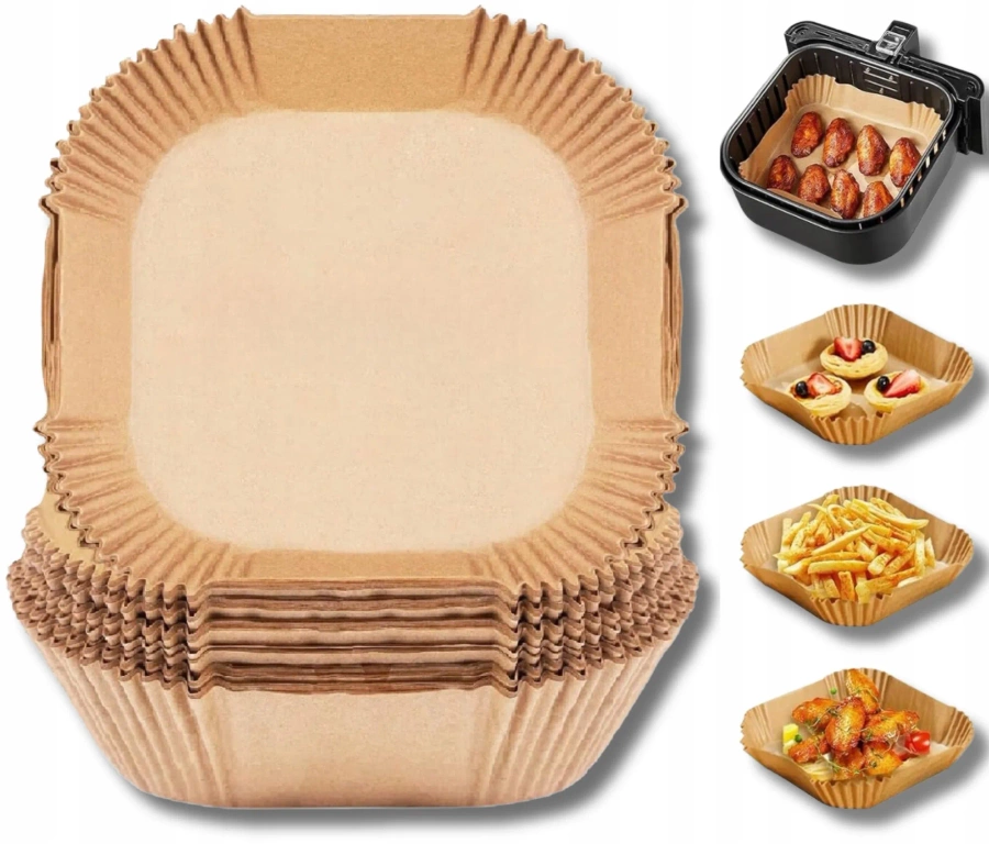 Jednorazowe wkłady papierowe do frytkownicy 16x16 100 szt