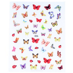 Naklejki 3D na paznokcie motyle 806