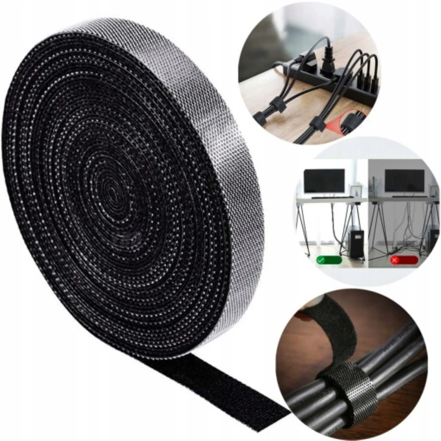 Opaska rzep organizer na kable regulowana 50 cm