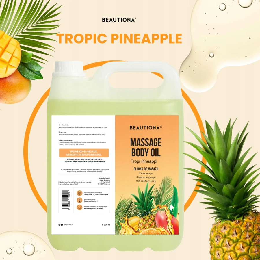 Oliwka olejek do masażu ciała tropic pineapple 5000 ml