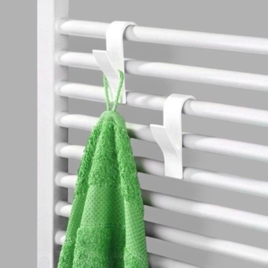 Wieszak na ręczniki biały 2 szt