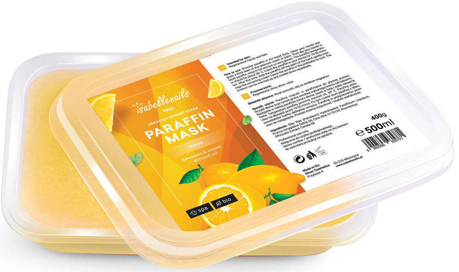 Zestaw 30x parafina kosmetyczna isabellenails cytryna 500 ml