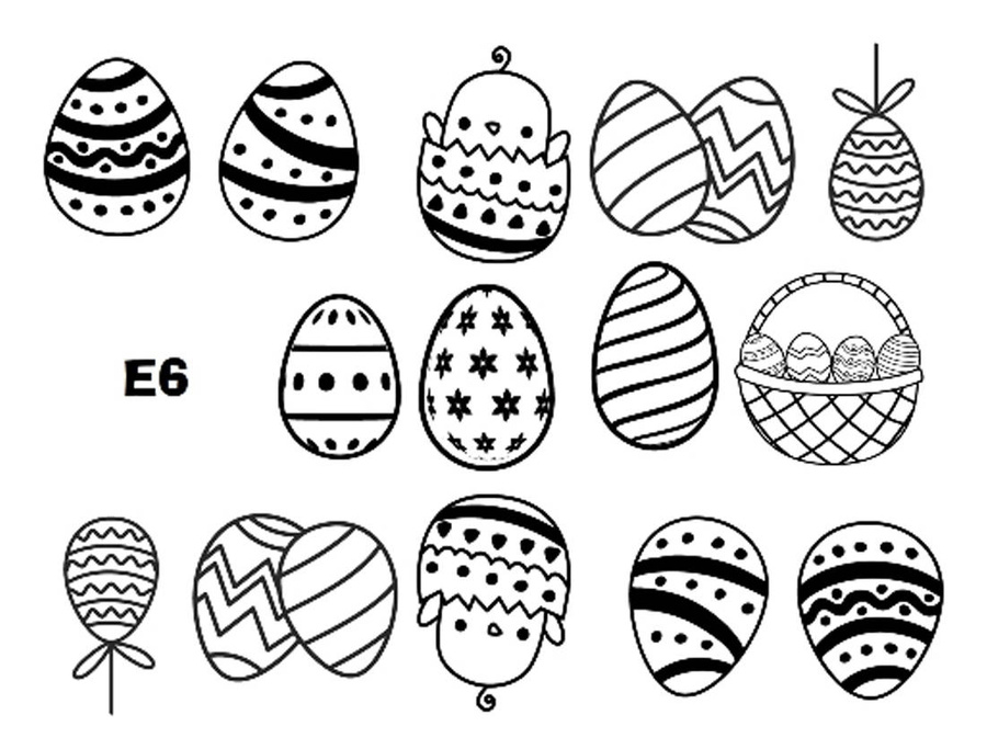 Naklejka wodna wielkanocna E6