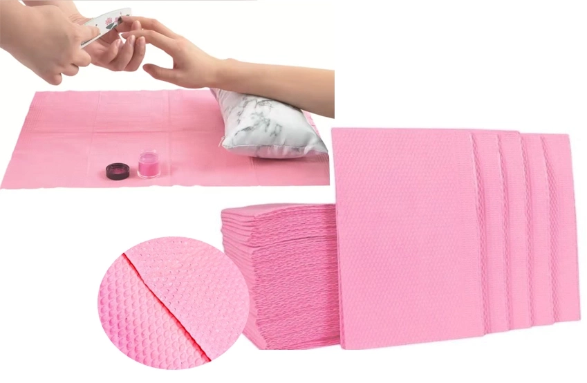 Serwety podfoliowane różowe podkłady 33x48 cm 50 sztuk