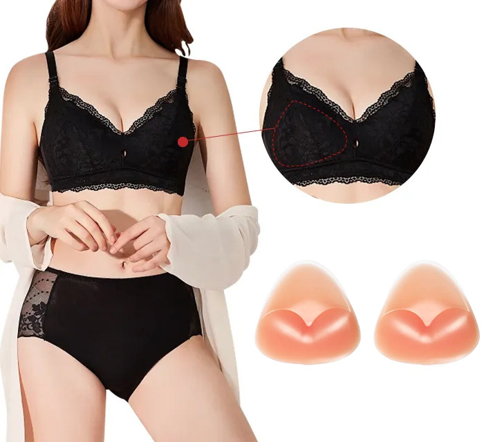 Silikonowe wkładki push-up - beżowe