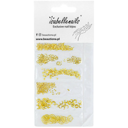 Ozdoby do paznokci, gwiazdki księżyce złote 3D 250 sztuk