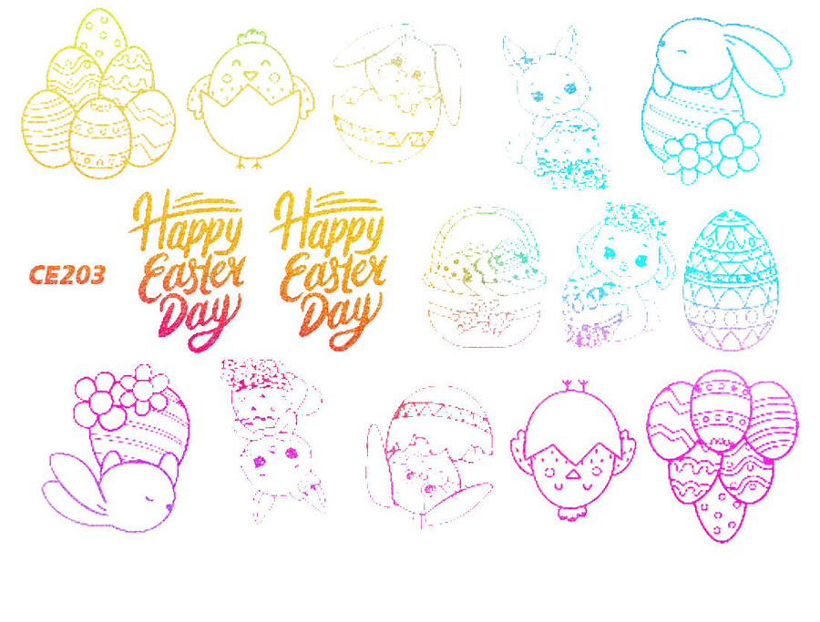 Naklejka wodna wielkanocna CE203