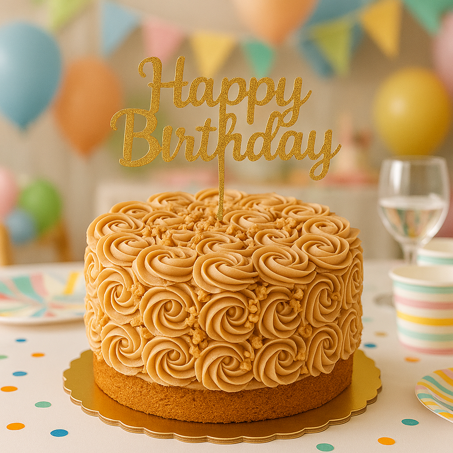 Podkład pod tort karbowany okrągły złoty 30 cm