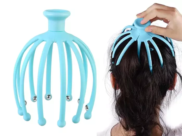 Masażer do skóry głowy, niebieski