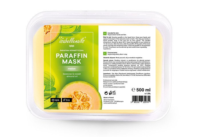 Zestaw 30x parafina kosmetyczna isabellenails melon 500 ml