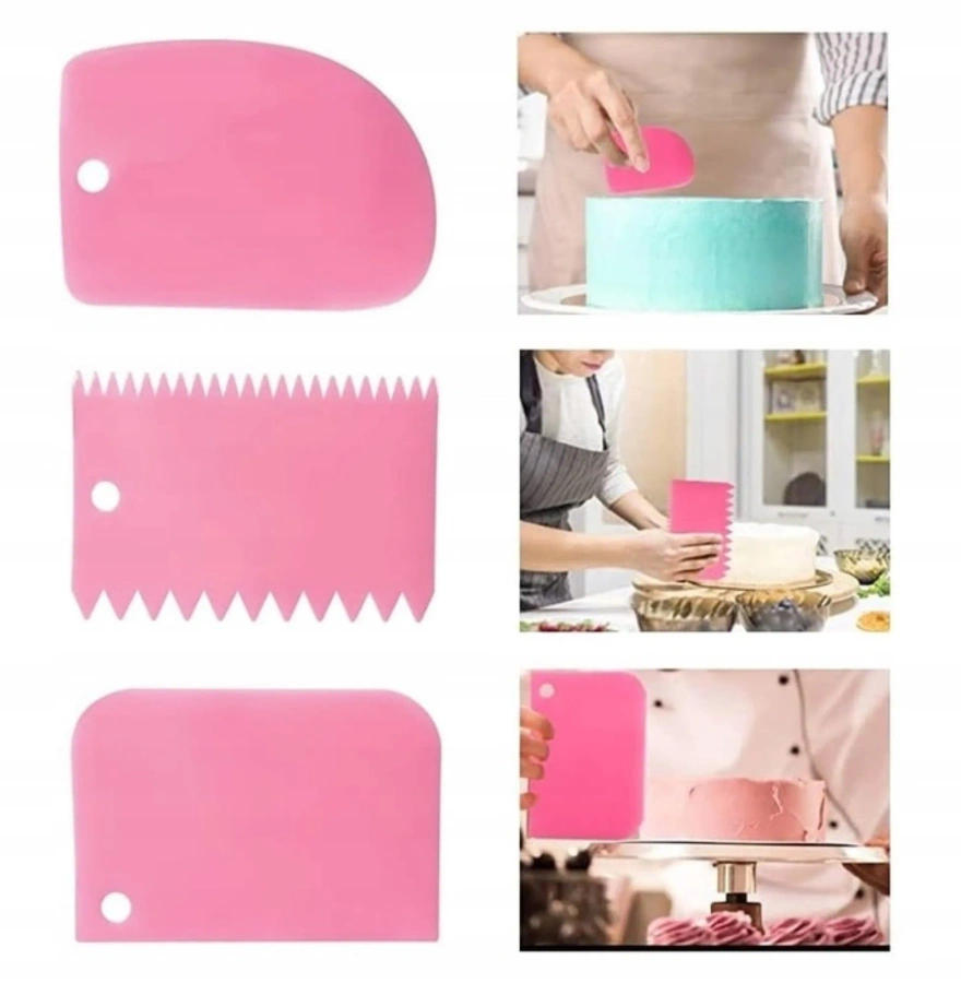 Silikonowy rękaw cukierniczy różowy zestaw