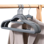 Welurowe wieszaki premium szare 20 sztuk