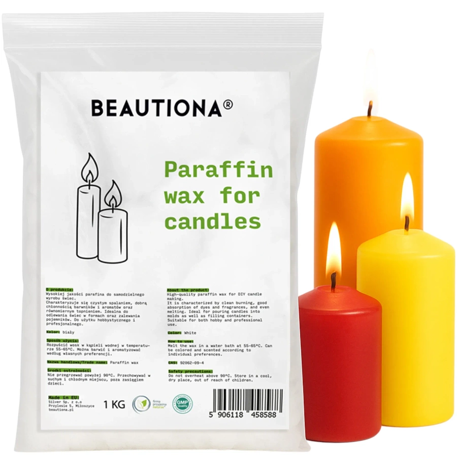 Parafina do odlewu świec granulat proszek czysta 1 kg
