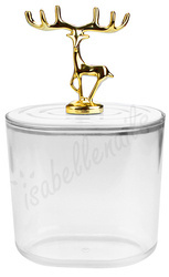 Organizer na waciki kosmetyczne jeleń - jeleń złoty