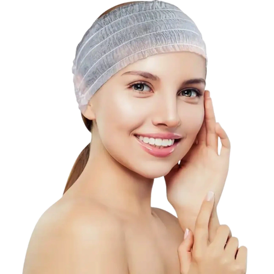 Jednorazowe opaski kosmetyczne na włosy 100 sztuk