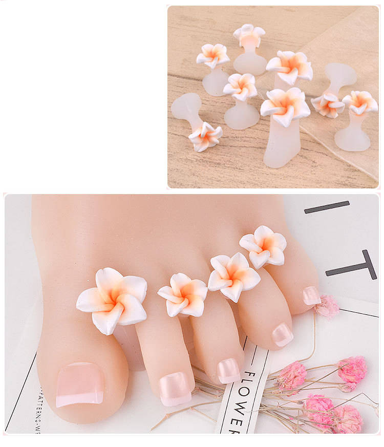 Pojedyncze separatory do paznokci do pedicure kwiaty 8 sztuk