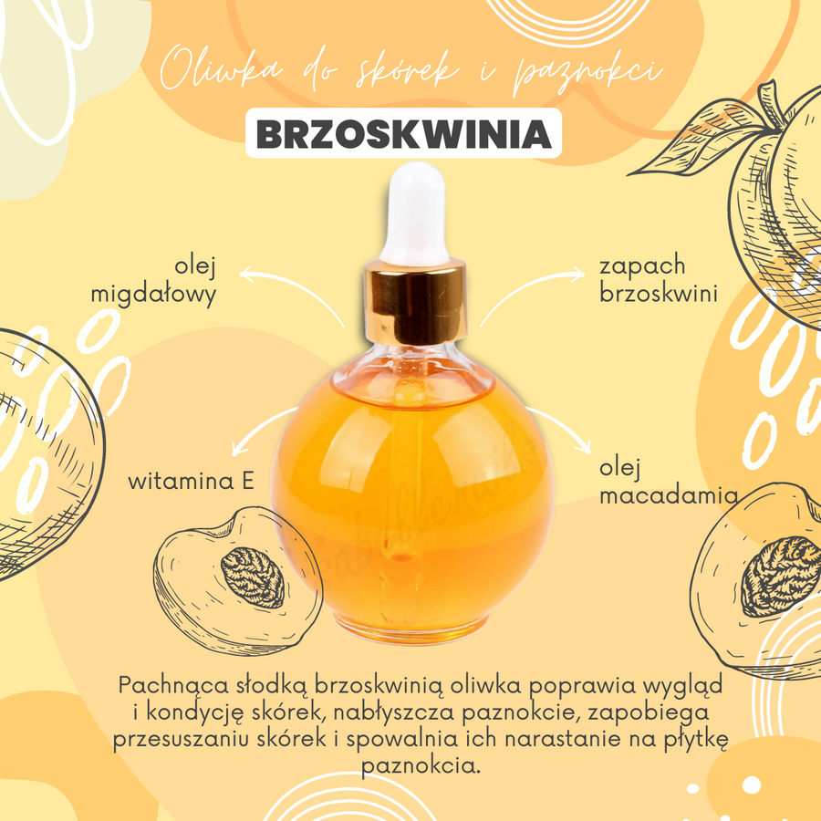 Oliwka do skórek i paznokci Sweet Peach - Brzoskwinia 75 ml